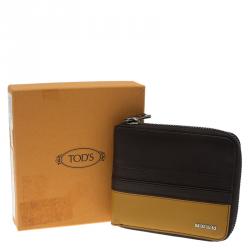 Tod's Two Tone Leather Zip Around Wallet