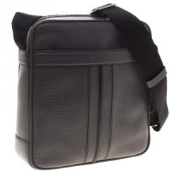 Tod's Grey Leather Double Stripe Reporter Bag