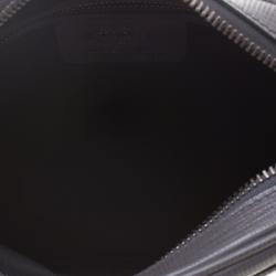 Tod's Grey Leather Double Stripe Reporter Bag