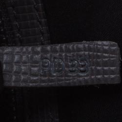 Tod's Grey Leather Double Stripe Reporter Bag