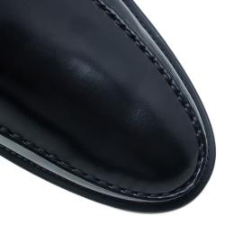 Pre Owned Tod's Black Leather Loafers Size 45
