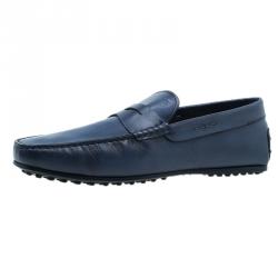 مملوكة مسبقًا Tod's Blue Leather Loafers Size 43.5