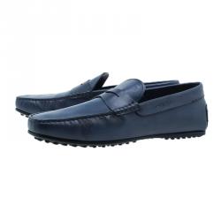 مملوكة مسبقًا Tod's Blue Leather Loafers Size 43.5