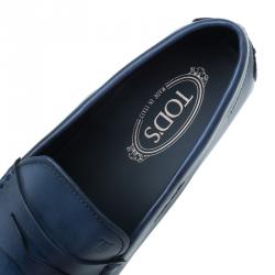 مملوكة مسبقًا Tod's Blue Leather Loafers Size 43.5