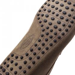 Pre Owned حذاء لوفرز تودز سويدي بني مقاس 42.5