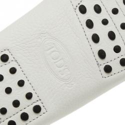 Pre Owned Tod's White Leather Loafers Size 44