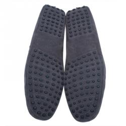 Pre Owned حذاء بيني لوفرز تودز سويدي رمادي و جلد مقاس 44