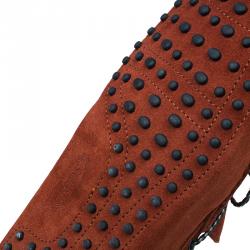 مملوكة مسبقًا Tod's Brown Suede Bow Loafers Size 45