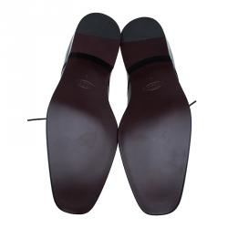 Pre Owned Tod's Black Leather Lace Up Derby Size 46