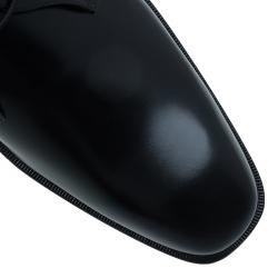 Pre Owned Tod's Black Leather Lace Up Derby Size 46