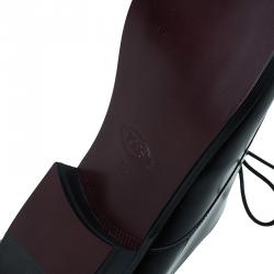 Pre Owned Tod's Black Leather Lace Up Derby Size 46