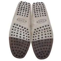 Pre Owned حذاء بيني لوفرز تودز سويدي ثلاثي اللون مقاس 43.5