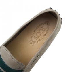 Pre Owned حذاء بيني لوفرز تودز سويدي ثلاثي اللون مقاس 43.5