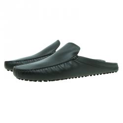 مملوكة مسبقًا حذاء سليبرز تودز جلد أخضر زيتوني مقاس 43