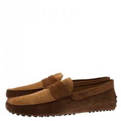 مملوكة مسبقًا حذاء لوفرز تودز بيني سويدي لونين مقاس 42.5