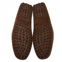 مملوكة مسبقًا حذاء لوفرز تودز بيني سويدي لونين مقاس 42.5