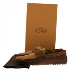 مملوكة مسبقًا حذاء لوفرز تودز بيني سويدي لونين مقاس 42.5