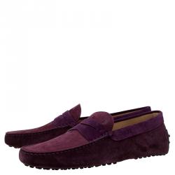 Pre Owned حذاء بيني لوفرز تودز سويدي ثنائي اللون ونوبوك مقاس 43