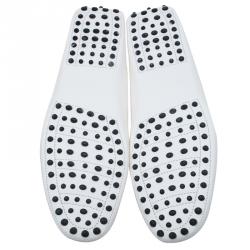 مملوكة مسبقًا Tod's White Leather Penny Loafers Size 44.5