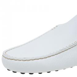 Pre Owned حذاء لوفرز تودز جلد أبيض مقاس 44