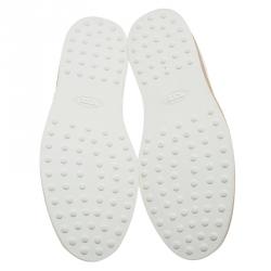 Pre Owned حذاء رياضي تودز إسبادريل جلد أبيض مقاس 42.5