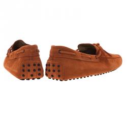 Pre Owned لوفرز تودز فيونكة سويدي وردي محمر مقاس 43