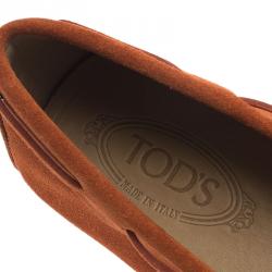 Pre Owned لوفرز تودز فيونكة سويدي وردي محمر مقاس 43