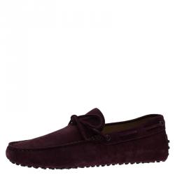 Pre Owned لوفرز تودز فيونكة سويدي عنابي مقاس 42.5