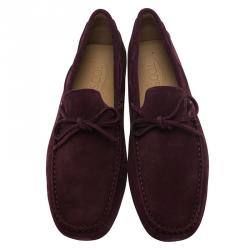 Pre Owned لوفرز تودز فيونكة سويدي عنابي مقاس 42.5