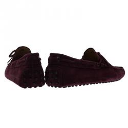 Pre Owned لوفرز تودز فيونكة سويدي عنابي مقاس 42.5