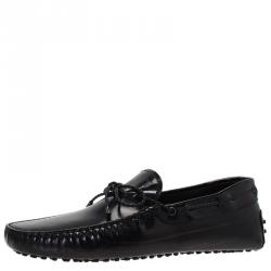 مملوكة مسبقًا Tod's Brown Patent Bow Loafers Size 42.5