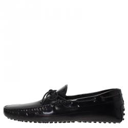 مملوكة مسبقًا Tod's Brown Patent Bow Loafers Size 42.5