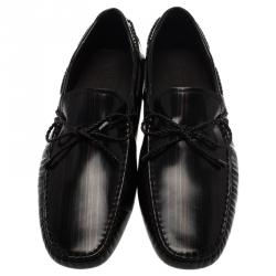 مملوكة مسبقًا Tod's Brown Patent Bow Loafers Size 42.5