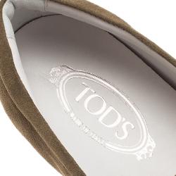 Pre Owned Tod's Grey Suede Espadrille Sneakers Size 45