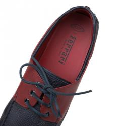 Pre Owned Tod's for Ferrari Two Tone Leather Boat Shoes Size 45.5