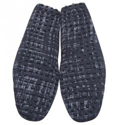 Pre Owned Tod's Grey Printed Suede Bow Loafers Size 43