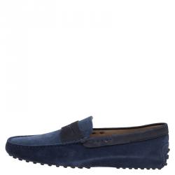 مملوكة مسبقًا Tod's Two Tone Suede and Nubuck Penny Loafers Size 41