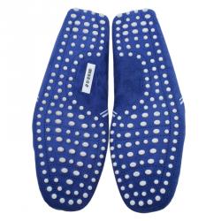 مملوكة مسبقًا حذاء لوفرز تودز فور فيراري سويدي أزرق وجلد أبيض مقاس 42.5