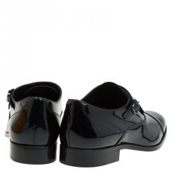 Tod's Black Patent Monk Strap Shoes Size 42