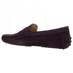 مملوكة مسبقًا حذاء بيني لوفرز تودز سويدي أرجواني و جلد مقاس 46