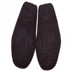 مملوكة مسبقًا حذاء بيني لوفرز تودز سويدي أرجواني و جلد مقاس 46