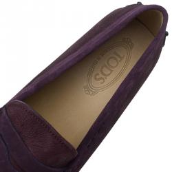 مملوكة مسبقًا حذاء بيني لوفرز تودز سويدي أرجواني و جلد مقاس 46