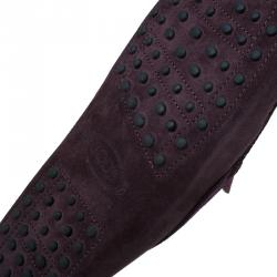 مملوكة مسبقًا حذاء بيني لوفرز تودز سويدي أرجواني و جلد مقاس 46