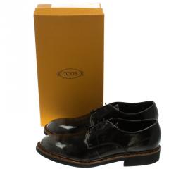 Tod's Black Leather Lace Up Derby Size 47