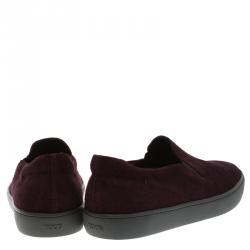 Tod's Purple Suede Slip On Sneakers Size 42