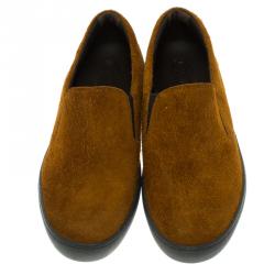 Pre Owned Tod's Brown Suede Slip On Sneakers Size 42.5