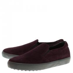 Pre Owned حذاء رياضي تودز سليب اون سويدي بنفسجي مقاس 44