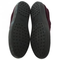 Pre Owned حذاء رياضي تودز سليب اون سويدي بنفسجي مقاس 44