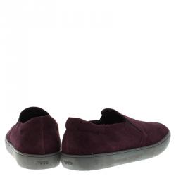 Tod's Purple Suede Slip On Sneakers Size 42.5
