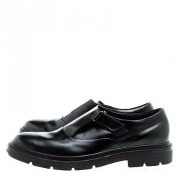 Pre Owned Tod's Black Leather Monk Strap Shoes Size 44.5